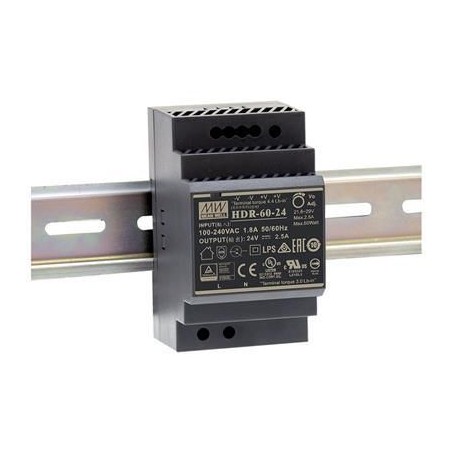 Mean Well HDR-60-12 Power Supply - Reliable, Efficient, and Versatile Performance